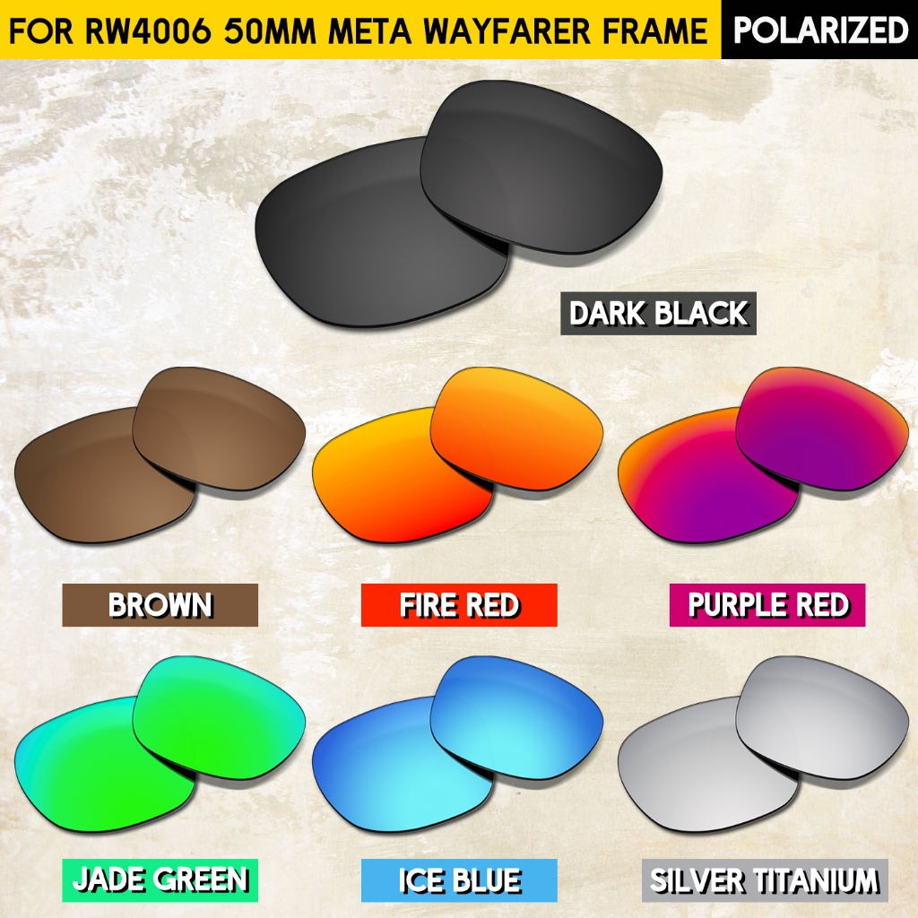 เลนส์ทดแทน.Meta Wayfarer RW4006/RW4012 ขนาด 50 มม. AI อัจฉริยะ สวมใส่ง่ายและป้องกันรังสียูวี