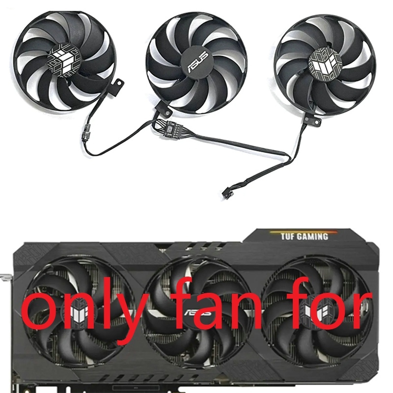 7PIN CF9010U12D GPU พัดลมสําหรับ ASUS GeForce RTX 3060 Ti 3070 3080 3090 TUF OC GAMING กราฟิกการ์ดพั