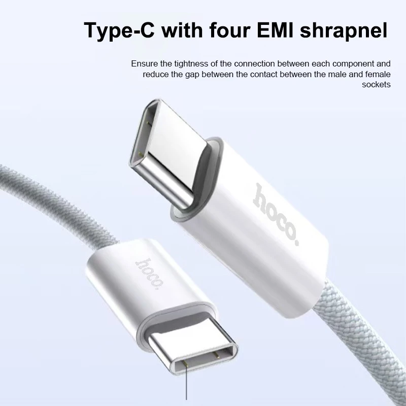 hoco. สายชาร์จ X104 Charging Data Cable PD 60W Fast Charge สายชาร์จชาร์จเร็ว Type-C to Type-C ความยาว1M/2M thumbnail 4