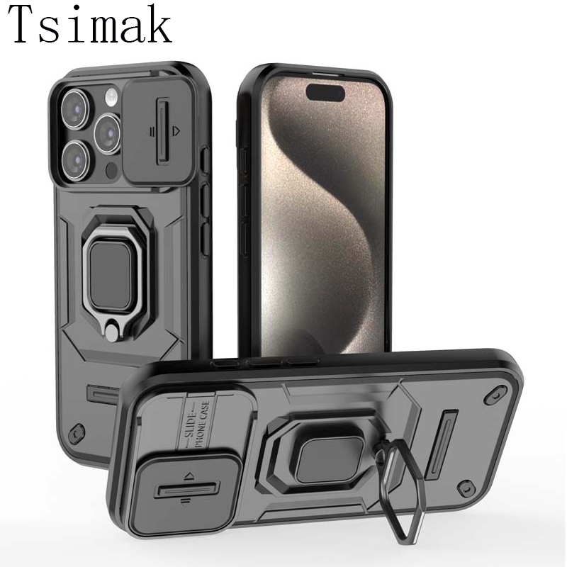 สําหรับ POCO F6 กรณีสไลด์เลนส์กล้องเกราะสําหรับ Poco F6 X5 X6 F5 C65 C75 M6 Pro 4G กลับ Coque Xiaomi