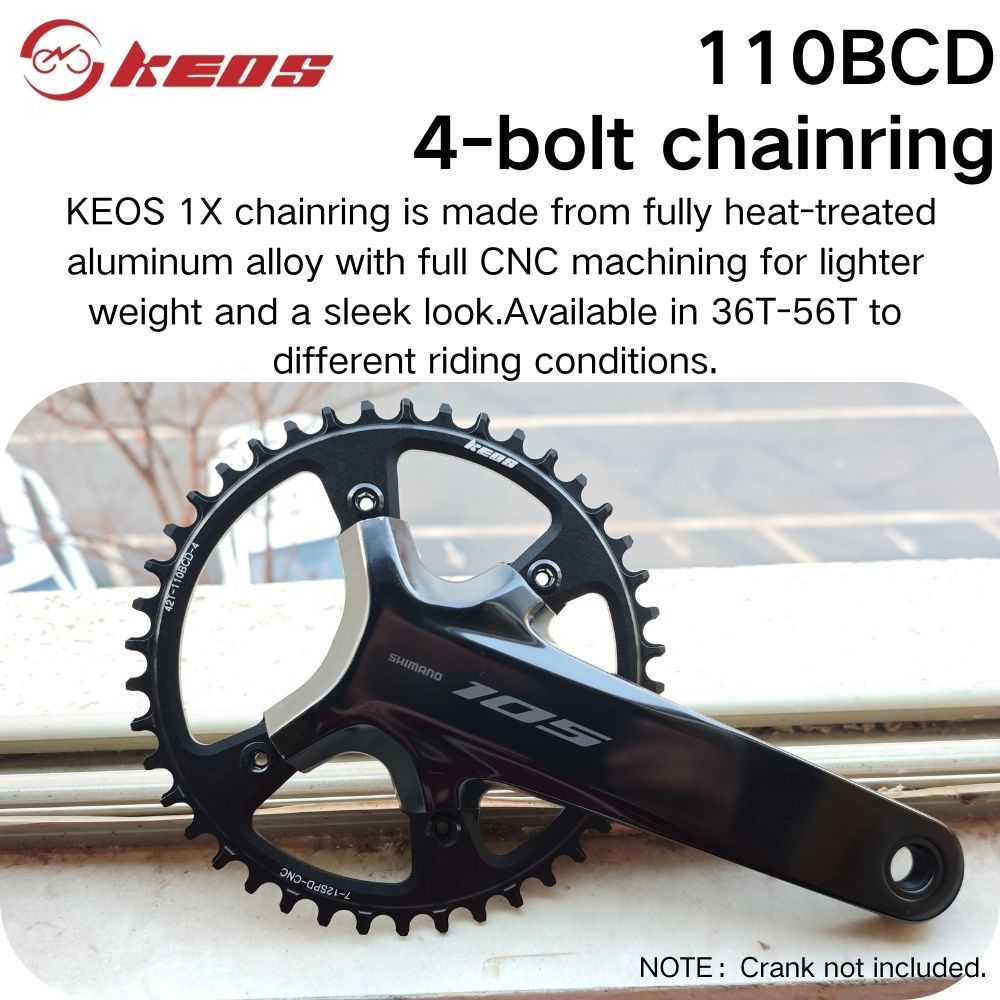 KES 110BCD Hollowtech Chainring ใช้งานร่วมกับ 7-12 ความเร็ว 36T-56TFits R7100/R8100/R92000/ R7000/R8