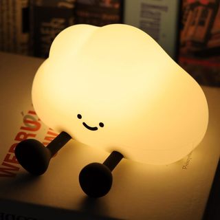 Cloud Shaped LED Night Light, Rechargeable 3 Level Dimmable Night Lights，Funny Office Desk and Home Bedroom Lighting Decor ，Perfect Gift For Family and Friend，Birthday gift