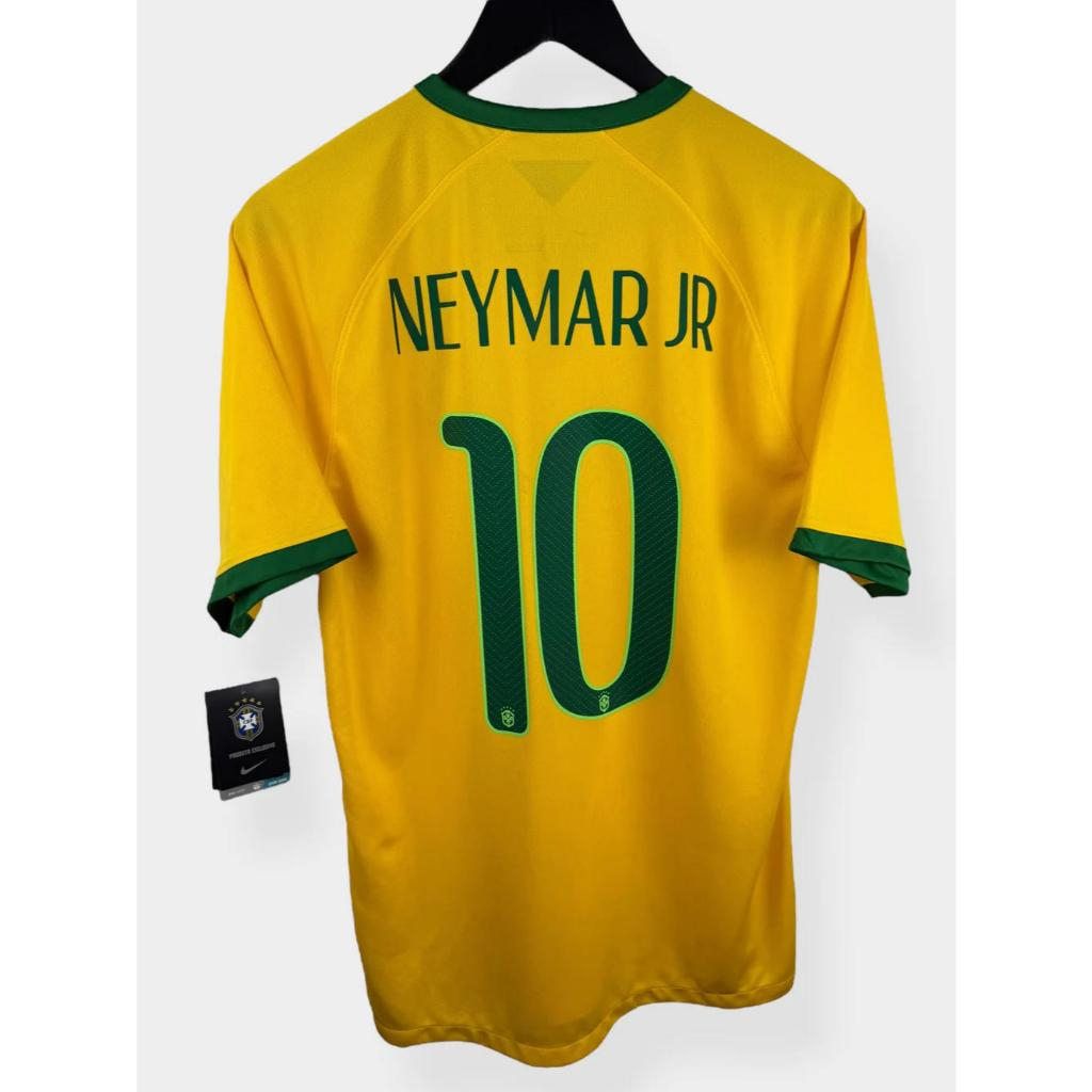 เสื้อย้อนยุคบ้านบราซิลคุณภาพสูงปี 2014 NEYMAR JR #10