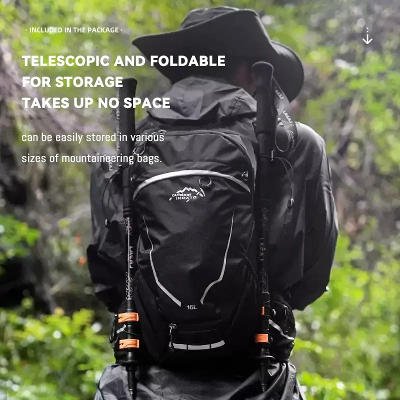 Alpenix 2026 Ultra Light Trekking Pole คาร์บอน พับได้ สำหรับการเดินป่าและNordic Walking