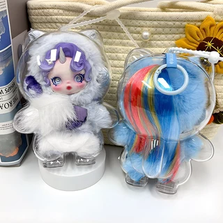🚀ส่งจากไทย🚀3 ชิ้น SKULLPANDA My Little Pony Series Plush Doll Protective Case, Dust-proof SKULLPANDA V1 V2 V3 พวงกุญแจกล่องเก็บตุ๊กตาไวนิล