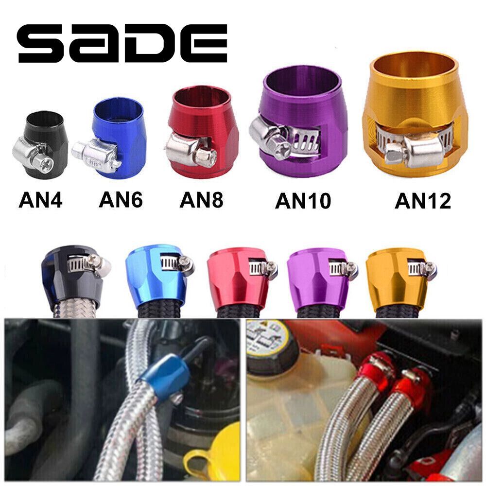 SADE รถการใช้สายท่อ Finisher AN4/AN6/AN8/AN10/AN12/42 มม.-50 มม.Clamp Finisher อลูมิเนียมการปรับเปลี่ยนอุปกรณ์เสริม