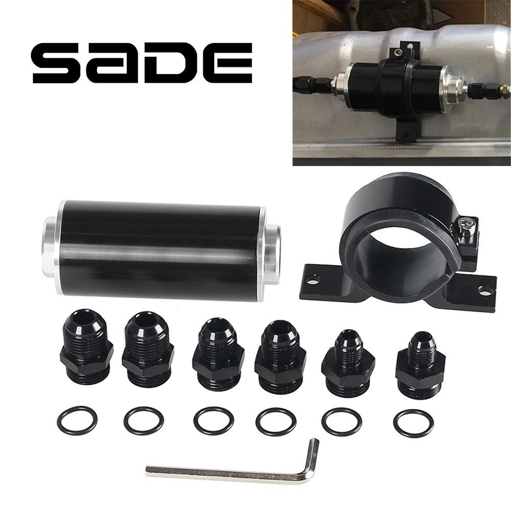 SADE ฟิลเตอร์กรองน้ํามันเชื้อเพลิง 50 มม. พร้อมตัวยึด และประแจอลูมิเนียม และตัวเชื่อมต่อ 6AN 8AN 10AN