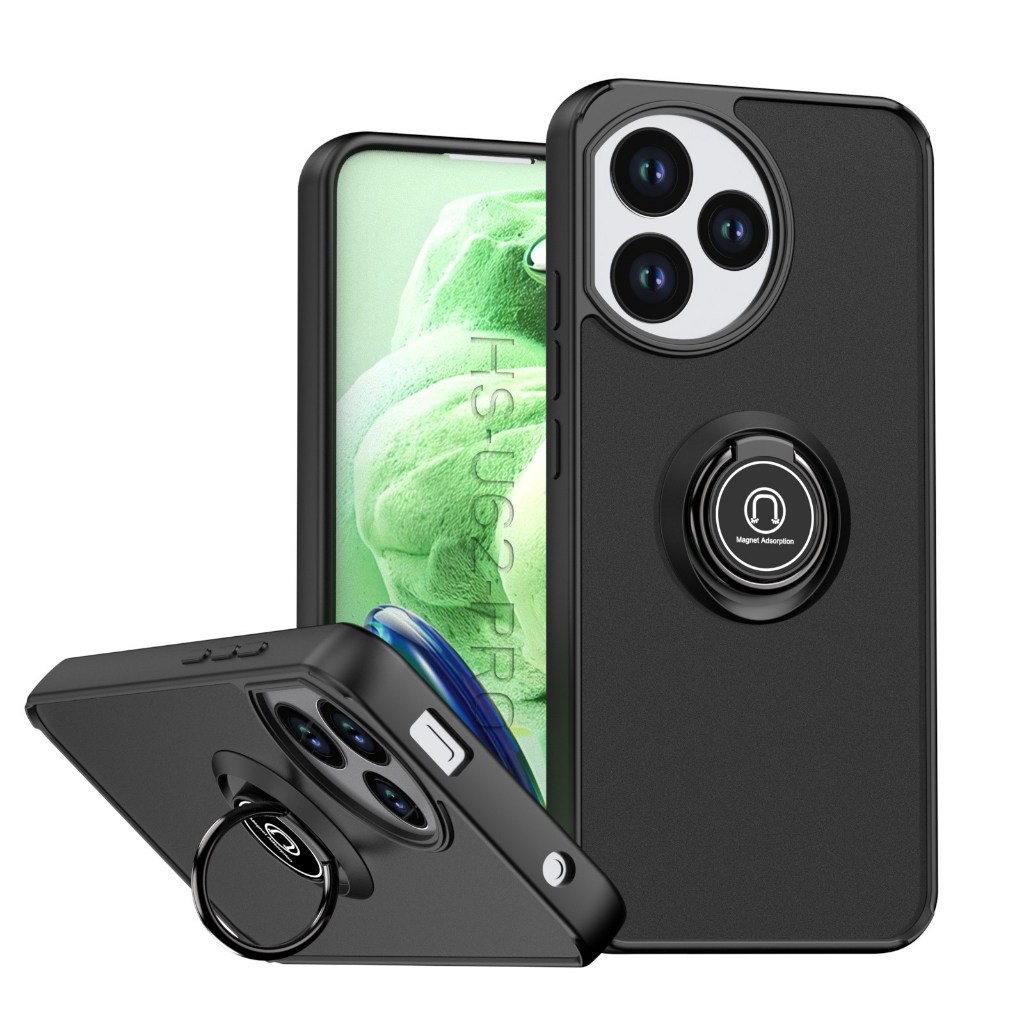 ปลอกสําหรับ Hisen U62 Pro HisenU62Pro เคสโทรศัพท์รถผู้ถือแหวนแม่เหล็กโปร่งแสงขอบนุ่มเกราะป้องกันแข็ง