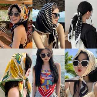 ผ้าพันคอลายพิมพ์ ขนาด 70 ซม. เหมาะสำหรับผู้หญิง