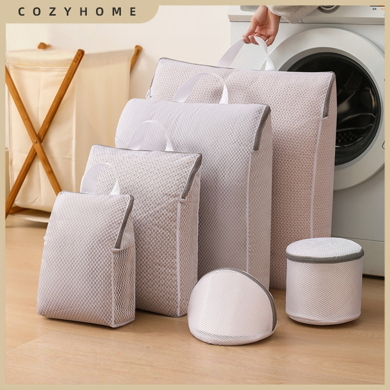 [สต๊อกพร้อม] COZYHOME ชุด 6 ชิ้นกระเป๋าซักผ้าแบบพกพาชุดครัวเรือนเครื่องซักผ้าสามมิติต้านเชื้อแบคทีเรีย Anti-Deformation ถุงตาข่ายชุดชั้นใน Bra Care Wash กระเป๋า
