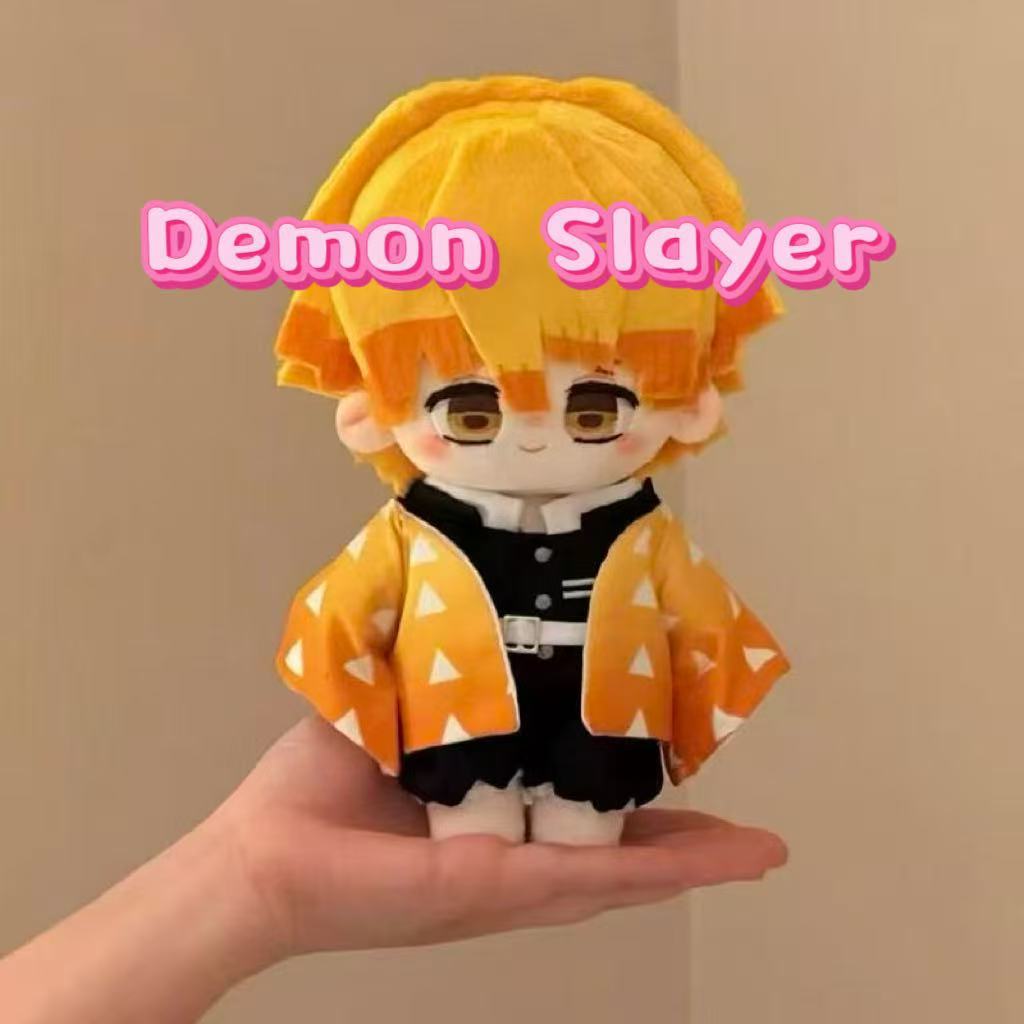 Anime Plush Demon Slayer ตุ๊กตาน่ารัก Agatsuma Zenitsu ตุ๊กตาของเล่น Plushies สําหรับเด็ก 20 ซม.