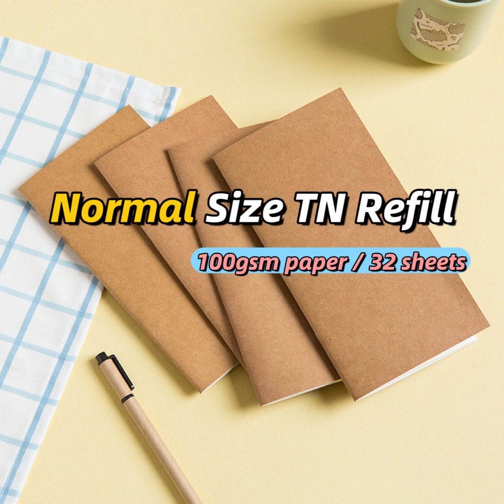 TN Standard Normal Size Travelers Notebook Refill Thread-cinding Planner Insert Blank Grid Line Notepad