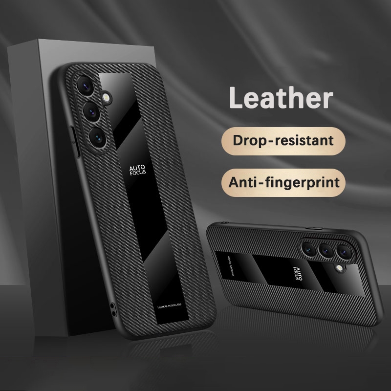 ปลอกสําหรับ Samsung Galaxy S24 Plus S24+ 5G SamsungGalaxyS24 + PLUS เคสโทรศัพท์หนังอะคริลิคคาร์บอนไฟ