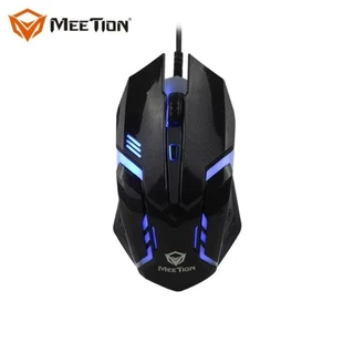 Meetion M371 Optical USB เมาส์สําหรับเล่นเกมแบบมีสาย 1600DPI Ergonomic RGB สําหรับคอมพิวเตอร์แล็ปท็อปพีซี