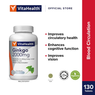 VitaHealth Ginkgo 2000mg (130s) [Exp 4/2027]