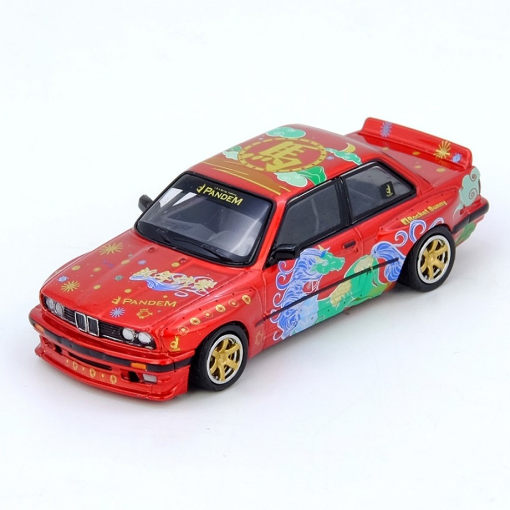 Inno64 IN64-E30P-CNY26 1/64 PANDEM E30 The Year Of The Horse 2026 Limited Edition Diecast Scale รถโมเดล