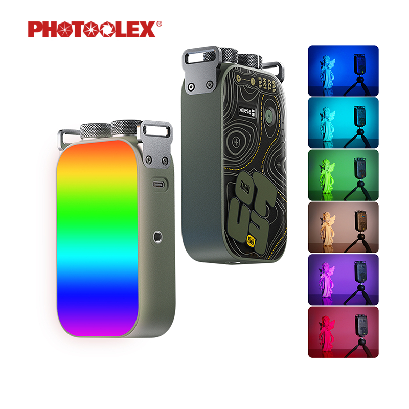 PHOTOOLEX TOFU BRO  ไฟเติมแสงสำหรับถ่ายภาพ ระบบสี RGB เต็มช่วง 2500K-9900K CRI96+ HSI36000 7500mAh