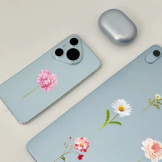 50 ชิ้นดอกไม้โปร่งใสสติกเกอร์กันน้ําสําหรับ Tumbler แล็ปท็อปเคสโทรศัพท์รถสติกเกอร์ Graffiti Creative DIY