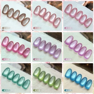XEIJAYI 10ml - ยาทาเล็บเจลทรงตาแมวใหม่ สีฟ้าและชมพู ชุด 9 สี