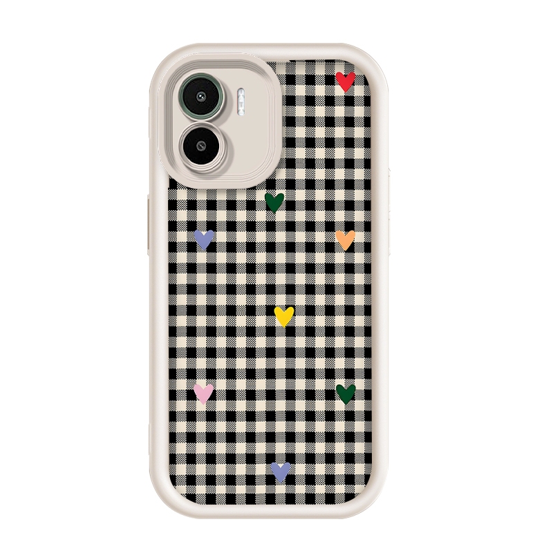 สําหรับ Redmi A1/Redmi A2-4G,Grid Love Picture,เคสโทรศัพท์ซิลิโคนป้องกันการตกหล่น