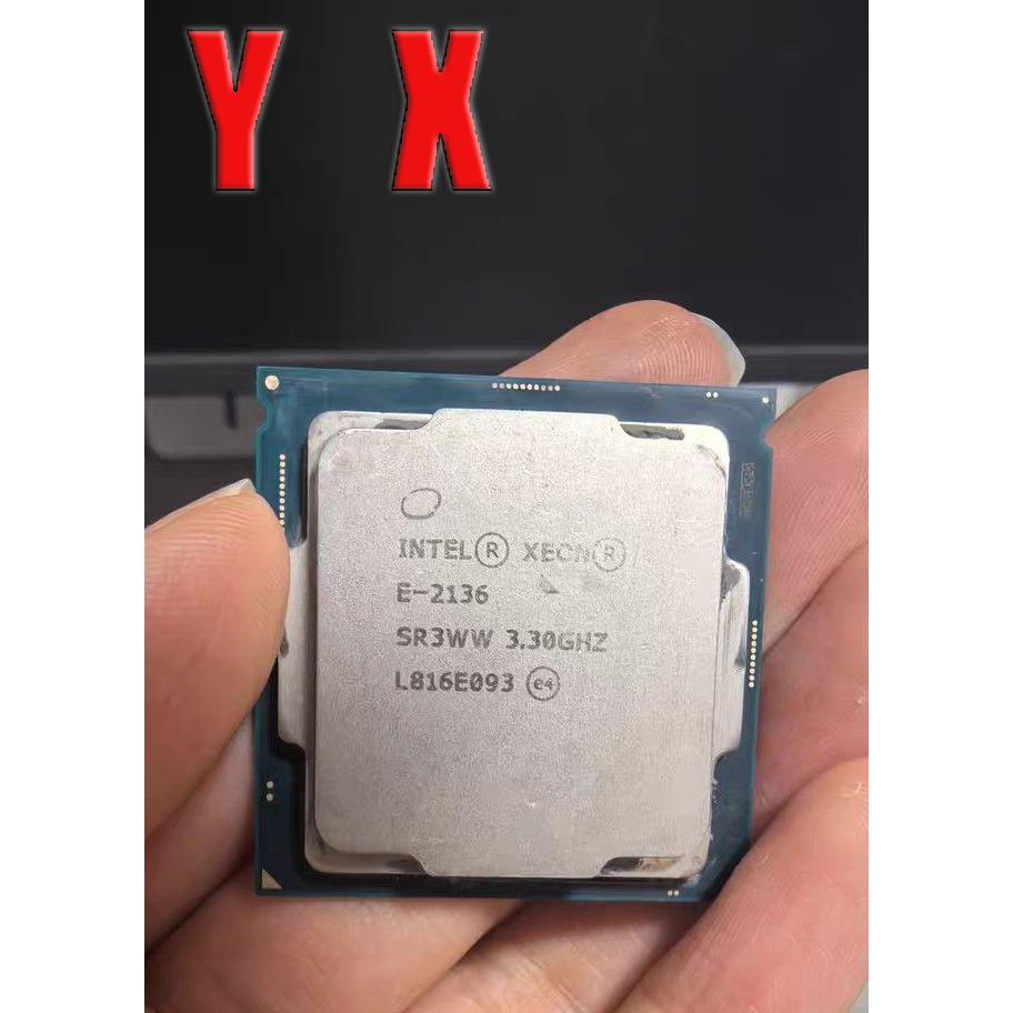 คอมพิวเตอร์มือสอง Xeon E-2136 LGA1151 โปรเซสเซอร์ CPU SR3WW 3.3GHz - 4.5GHz 6 Cores 12MB 80W