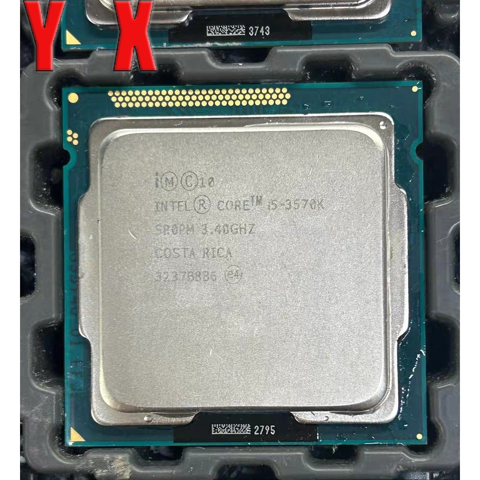 ใช้คอมพิวเตอร์เดสก์ท็อป 3rd Gen Core i5-3570K LGA1155 CPU โปรเซสเซอร์ 3.4GHz SR0PM 6MB Quad Core 77W