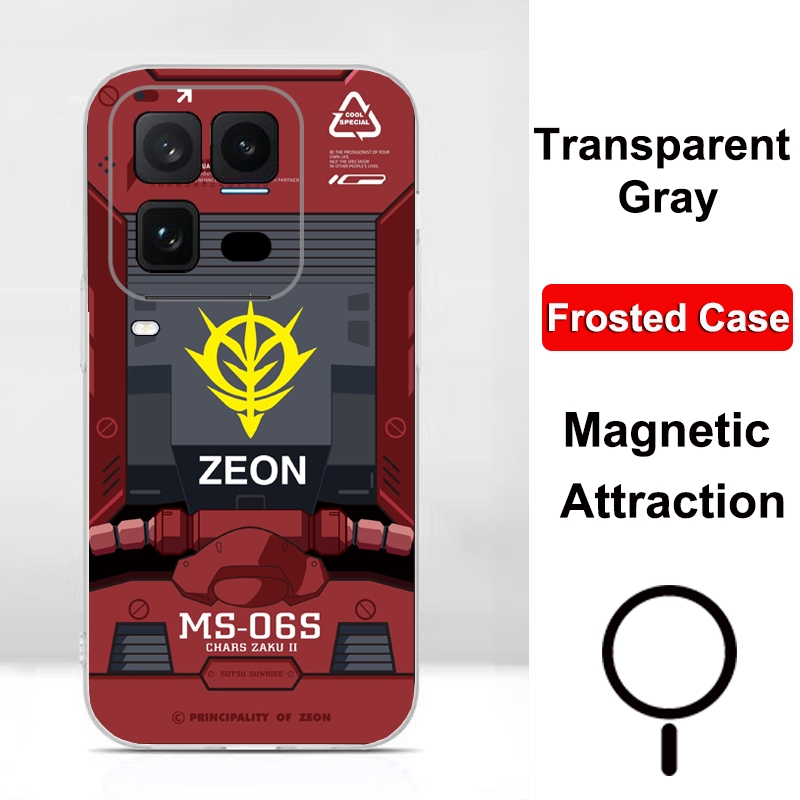 สําหรับ iQOO 15 Ultra เคสโทรศัพท์แม่เหล็กสําหรับ Vivo iQOO 15 5G Clear Matte สีเทา TPU ซิลิโคนนุ่มสํ