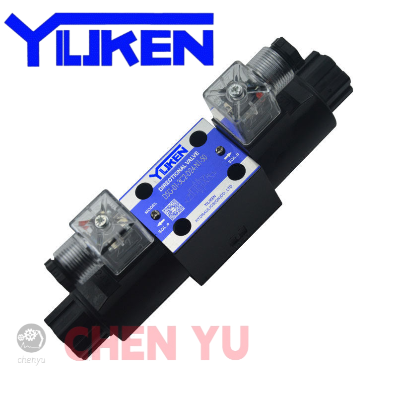 ทิศทาง Solenoid YUKEM วาล์วไฮดรอลิก 2 ทิศทาง DSG-01 02-2B2 3C2 3C3 3C4 3C60-A240 A110-N1-50 ttc3