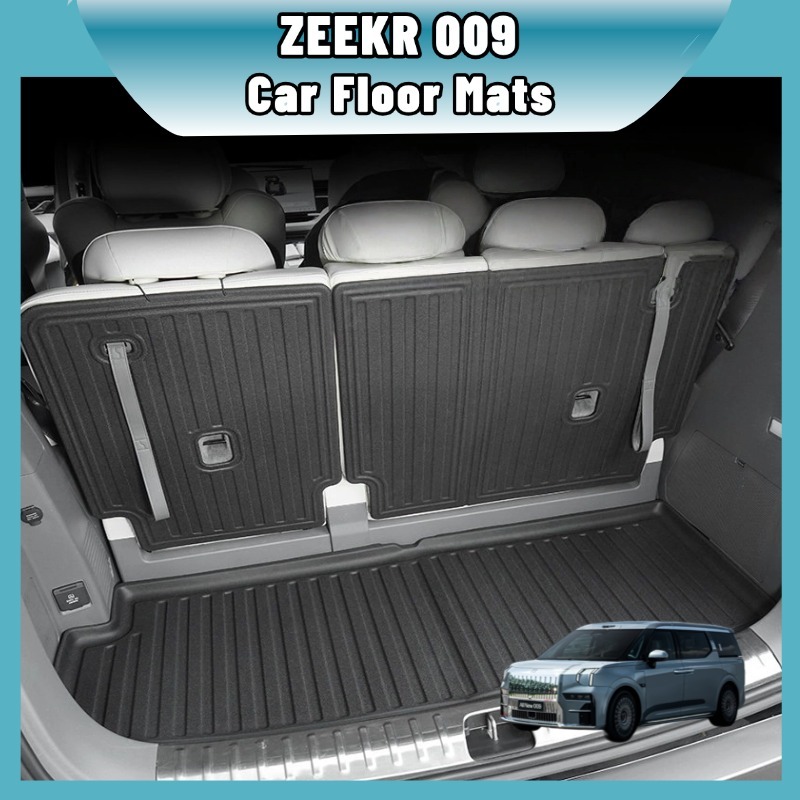 ถาดรองท้ายรถ ZEEKR 009 TPE กันน้ำกันลื่น ล้างง่าย ตรงรุ่น รองรับของหลังเบาะ ทนทาน อุปกรณ์จัดเก็บท้ายรถ