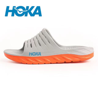 Hoka รองเท้าแตะผู้ชาย Anti-slip หนา soled Flip-Flops กีฬากลางแจ้งชายหาด