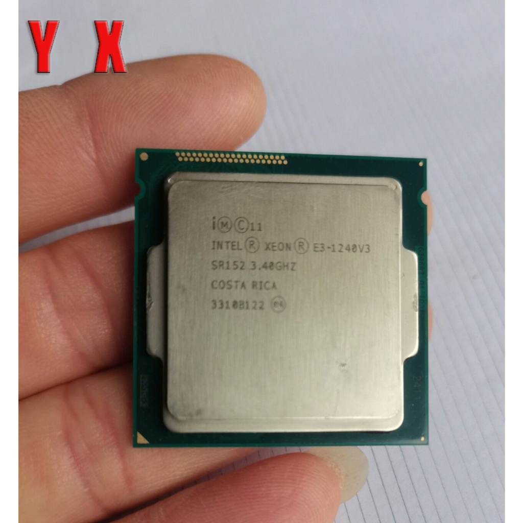 คอมพิวเตอร์เดสก์ท็อปมือสอง Xeon E3-1240 v3 LGA 1150 โปรเซสเซอร์ CPU SR152 3.4GHz Quad Core