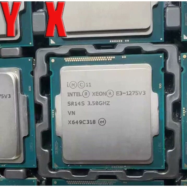 คอมพิวเตอร์เดสก์ท็อปมือสอง Xeon E3-1275 v3 LGA 1150 โปรเซสเซอร์ CPU SR14S 3.5GHz Quad Core 8MB 84W