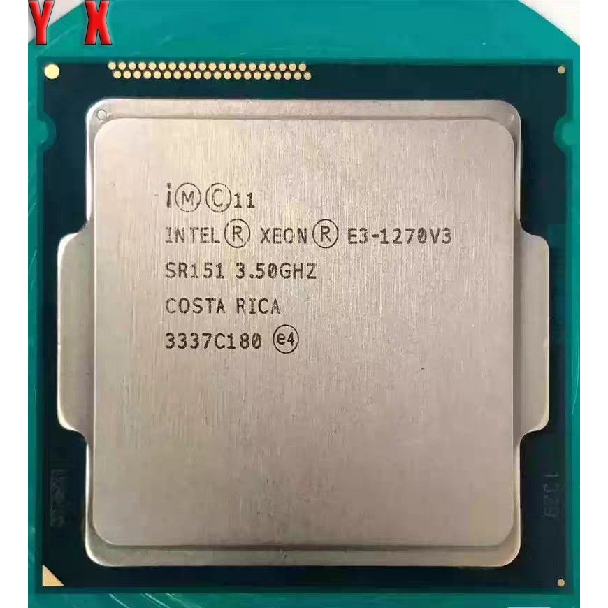 คอมพิวเตอร์เดสก์ท็อปมือสอง Xeon E3-1270 v3 LGA 1150 โปรเซสเซอร์ CPU Quad-Core 3.5GHz 80W 8MB Haswell