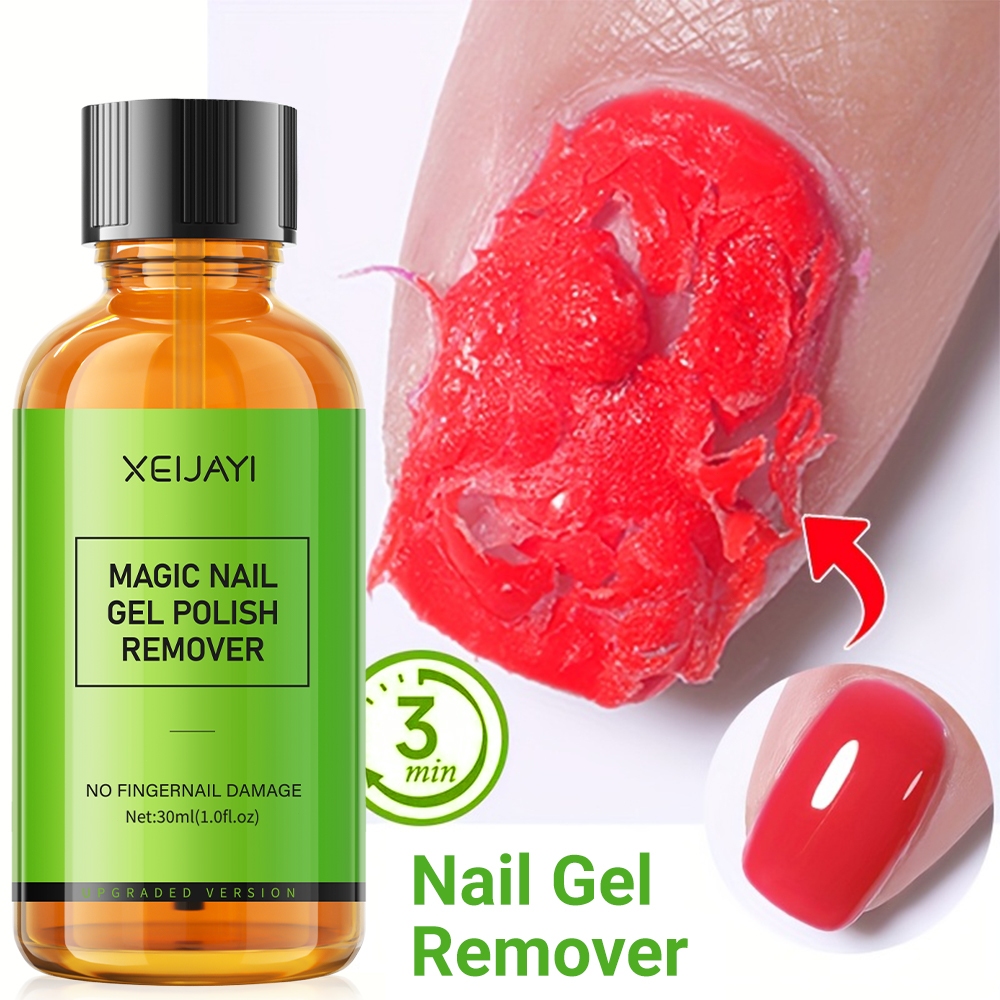 XEIJAYI 30ml ล้างสีเจลทาเล็บออกได้อย่างรวดเร็วและง่ายดาย，เหมาะสำหรับครอบครัวและร้านทำเล็บ
