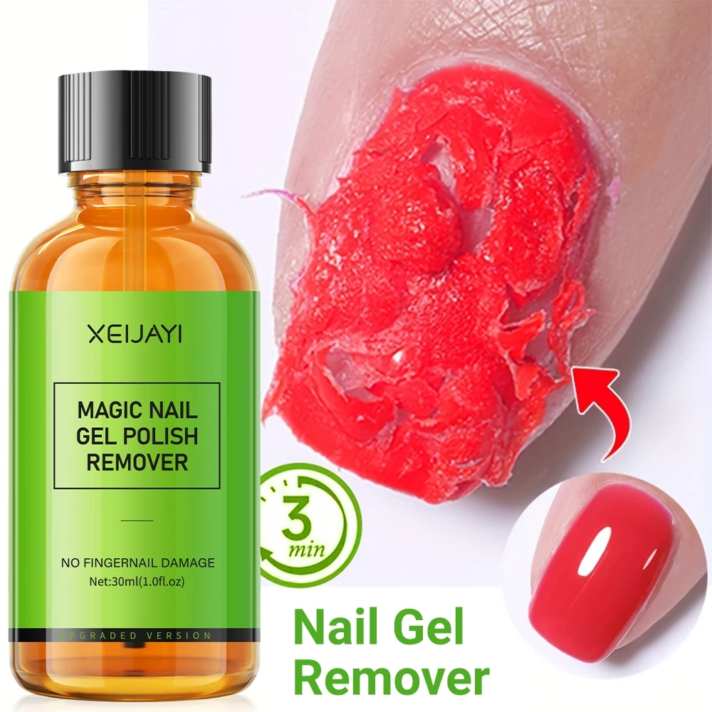 XEIJAYI 30ml ล้างสีเจลทาเล็บออกได้อย่างรวดเร็วและง่ายดาย,เหมาะสำหรับครอบครัวและร้านทำเล็บ