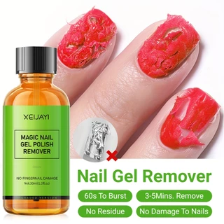 XEIJAYI 30ml ล้างสีเจลทาเล็บออกได้อย่างรวดเร็วและง่ายดาย，เหมาะสำหรับครอบครัวและร้านทำเล็บ