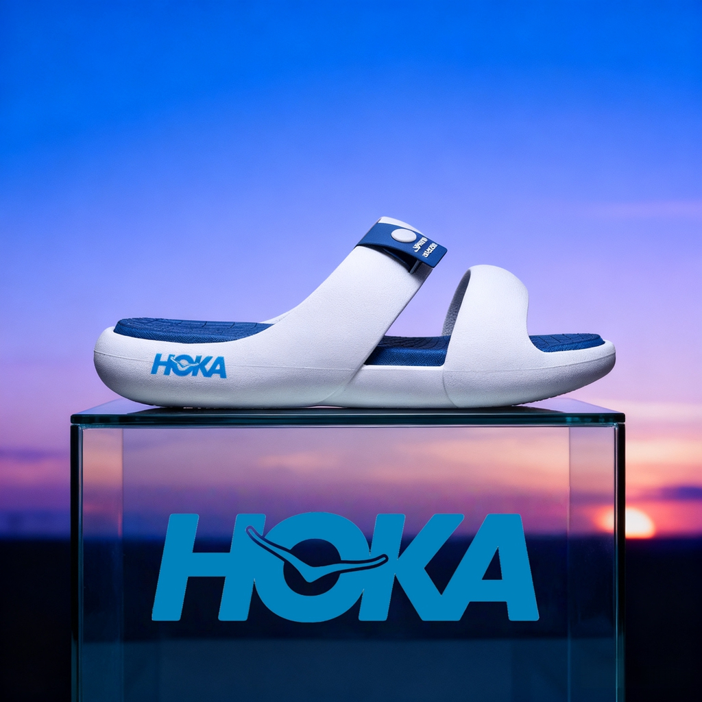 HOKA ONE ONE Mens Anti slip Soft Sole Summer รองเท้าแตะส่วนบุคคลกลางแจ้ง