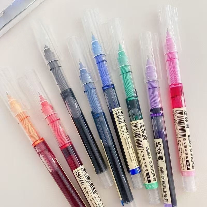 Combo 10 ปากกาเจลที่มีสีสัน Studens ปากกาลูกกลิ้งแห้งเร็วซุปเปอร์เรียบเขียนเครื่องเขียน