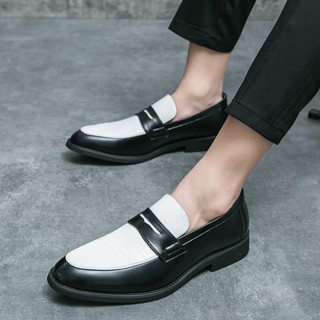 รองเท้าลำลองผู้ชาย แบบสวม ไม่ลื่น เทรนด์เกาหลี โลฟเฟอร์ รองเ…