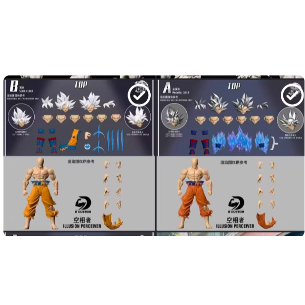 DKO Kusōja ฟิกเกอร์ข้อต่อสไตล์ Yamaguchi ขนาด 1/12 ของ Goku ใน Ultra Instinct