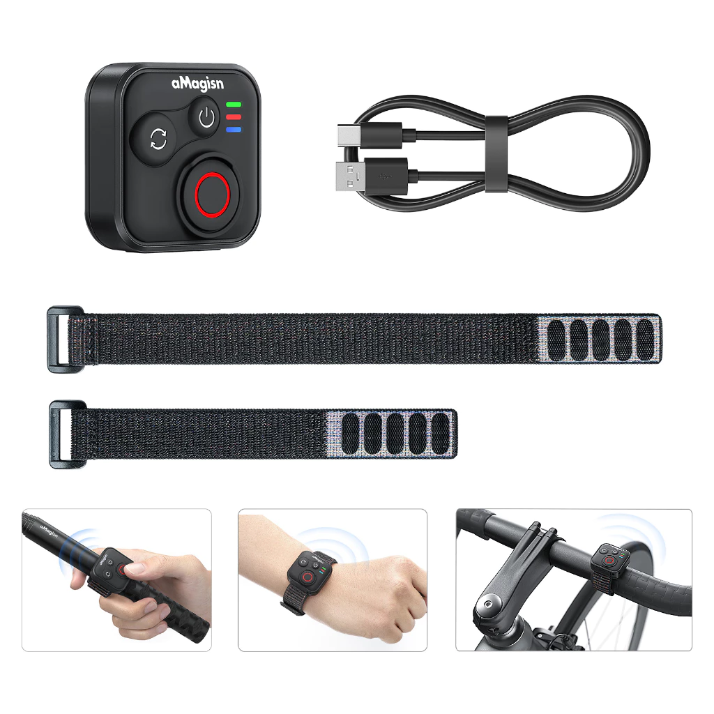 【🇹🇭 กรุงเทพฯ】Amagisn 50M Universal Bluetooth Remote for Insta360 X5/X4 Air/Ace Pro/GoPro Hero 13/12/DJI Action 6/5 pro/iOs/Android โทรศัพท์กีฬากล้องอุปกรณ์เสริม thumbnail 9