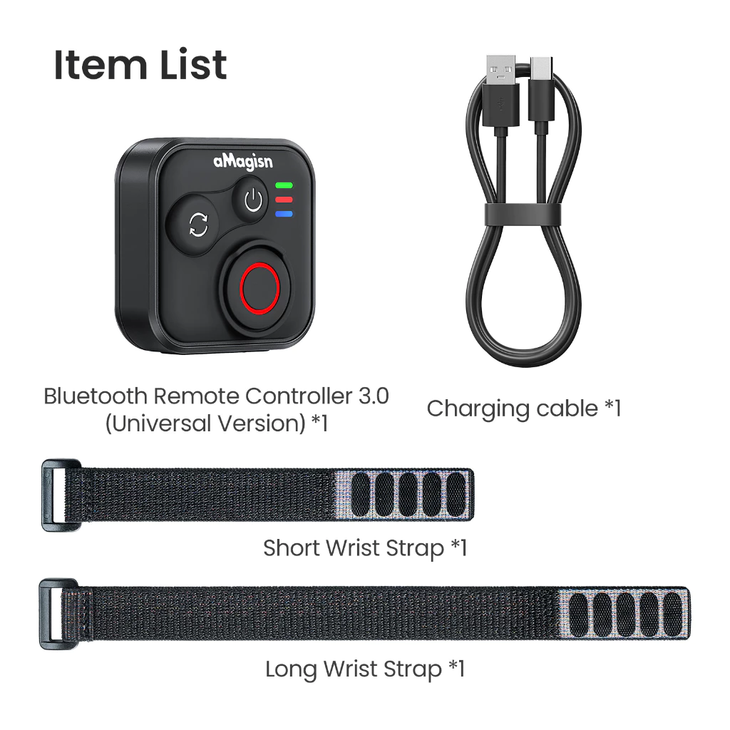 【🇹🇭 กรุงเทพฯ】Amagisn 50M Universal Bluetooth Remote for Insta360 X5/X4 Air/Ace Pro/GoPro Hero 13/12/DJI Action 6/5 pro/iOs/Android โทรศัพท์กีฬากล้องอุปกรณ์เสริม thumbnail 8
