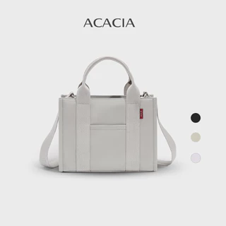 ACACIA Fern - กระเป๋า Mini Tote ผู้หญิง พร้อมสายสะพายถอดได้ หนัง PU ลายผ้า สไตล์ลำลอง