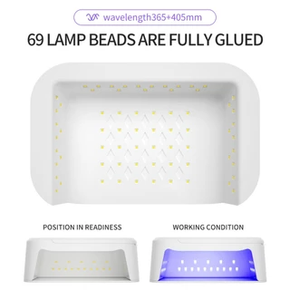 โคมไฟอบเล็บ CTAR8 กำลังสูง เป็นโคมไฟอบเล็บ UV/LED ที่เหมาะสำหรับการทำเล็บแบบ DIY