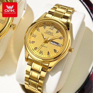 OPK Jam Tangan Perempuan Original Waterproof Quartz Luminous Stainless Steel Casual Fashion Women Watch Gift 8103