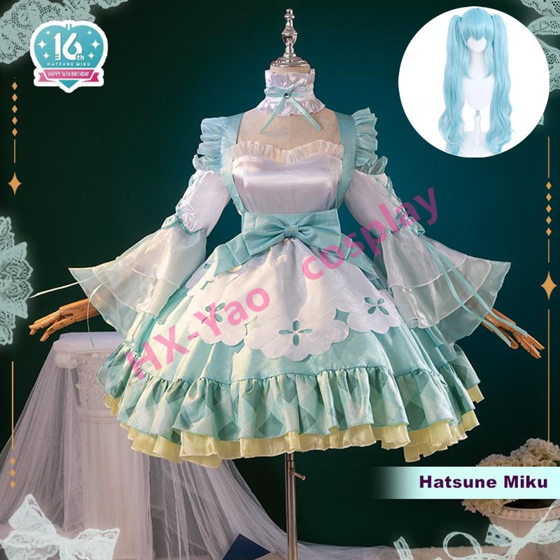【HX-YAO】Hatsune Miku 16th Anniversary cosplay costumes VOCALOID Anniversary ชุดคอสเพลย์