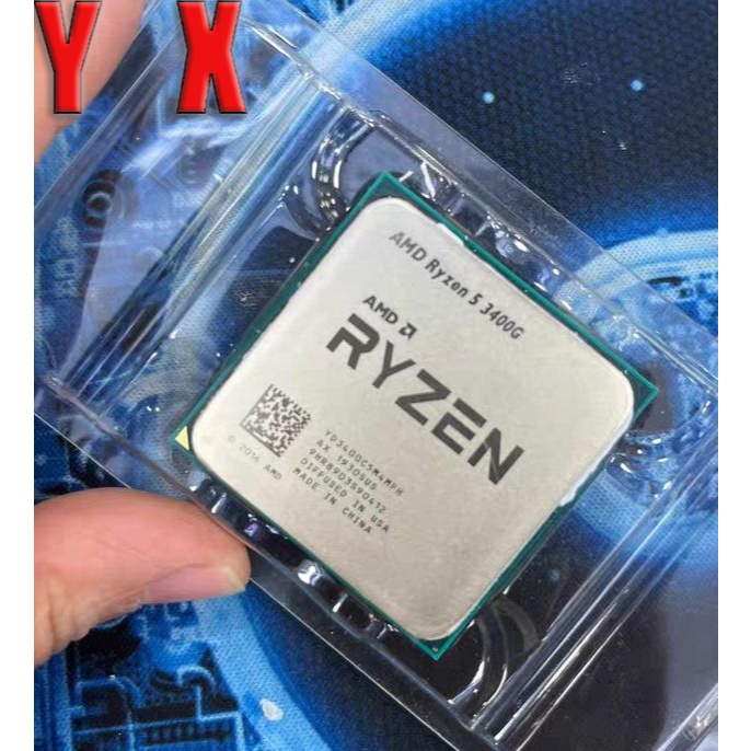 Ryzen R5 3400G AM4 CPU โปรเซสเซอร์ R5 3400G Zen + 3.7GHz/4MB Quad-Core อัพเกรดเกม CPU คอมพิวเตอร์เดส