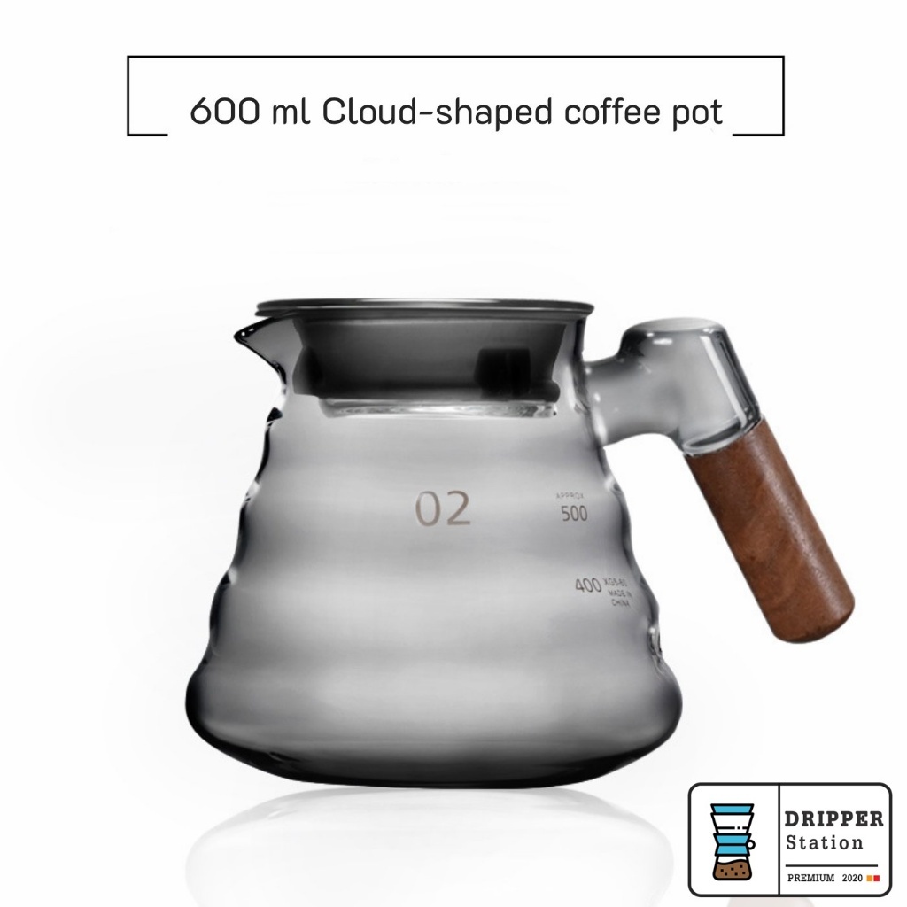 ขายดี! เหยือกบอโรซิลิเกต 600ml ทรงเมฆ ทนร้อน-เย็น มีสเกล รูปที่ 8