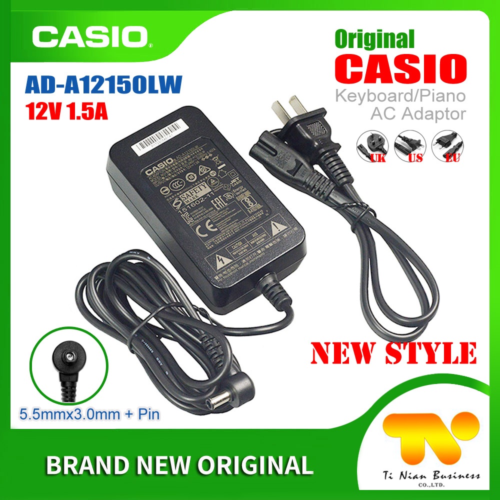 12V 1.5A AC/DC Adaptor AD-A12150LW สําหรับ Casio CDP-130 CDP-230 PX-130 PX-160 PX-730 PX-760 PX-S100