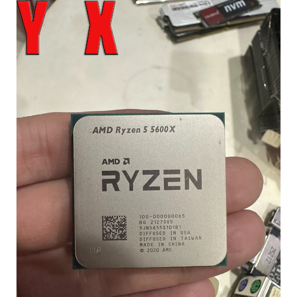 Ryzen 5 5600X AM4 CPU โปรเซสเซอร์ R5 5600X 3.7GHz 6Core 12T 65W 32MB อัพเกรดเกม CPU คอมพิวเตอร์เดสก์